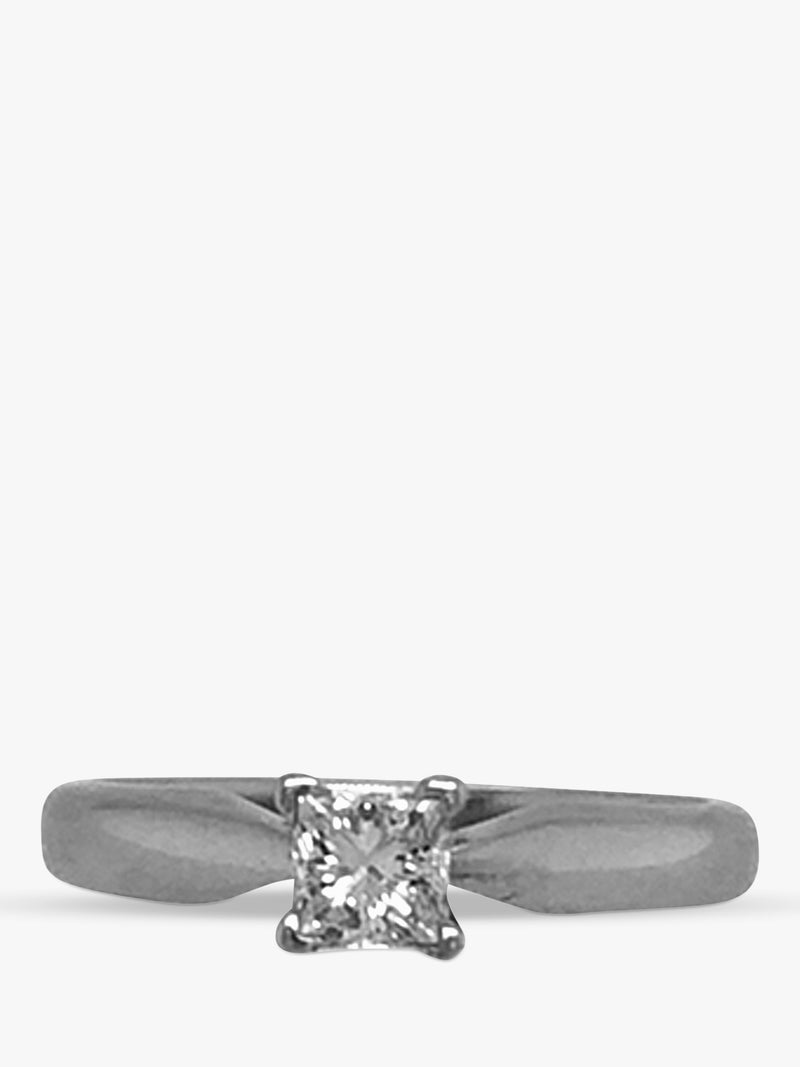 Vintage Fine Jewellery platinum diamond ring 0.30ct - British product