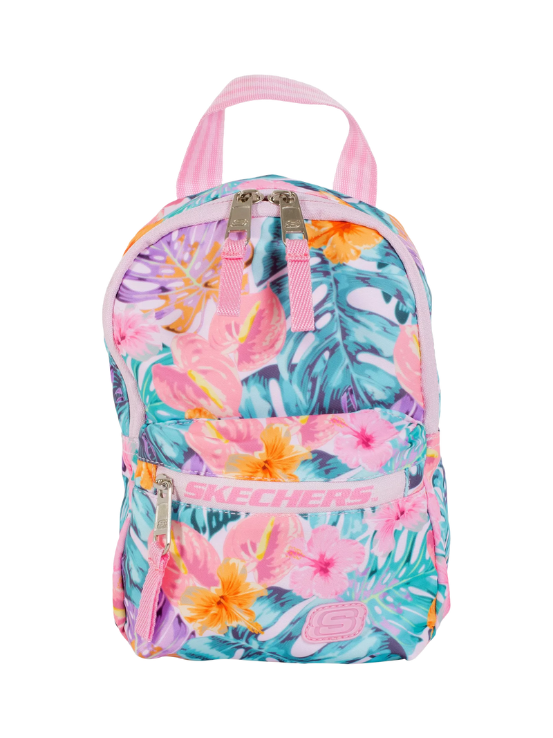 Skechers Mini Spring Multiway backpack with floral pattern, imported from the UK