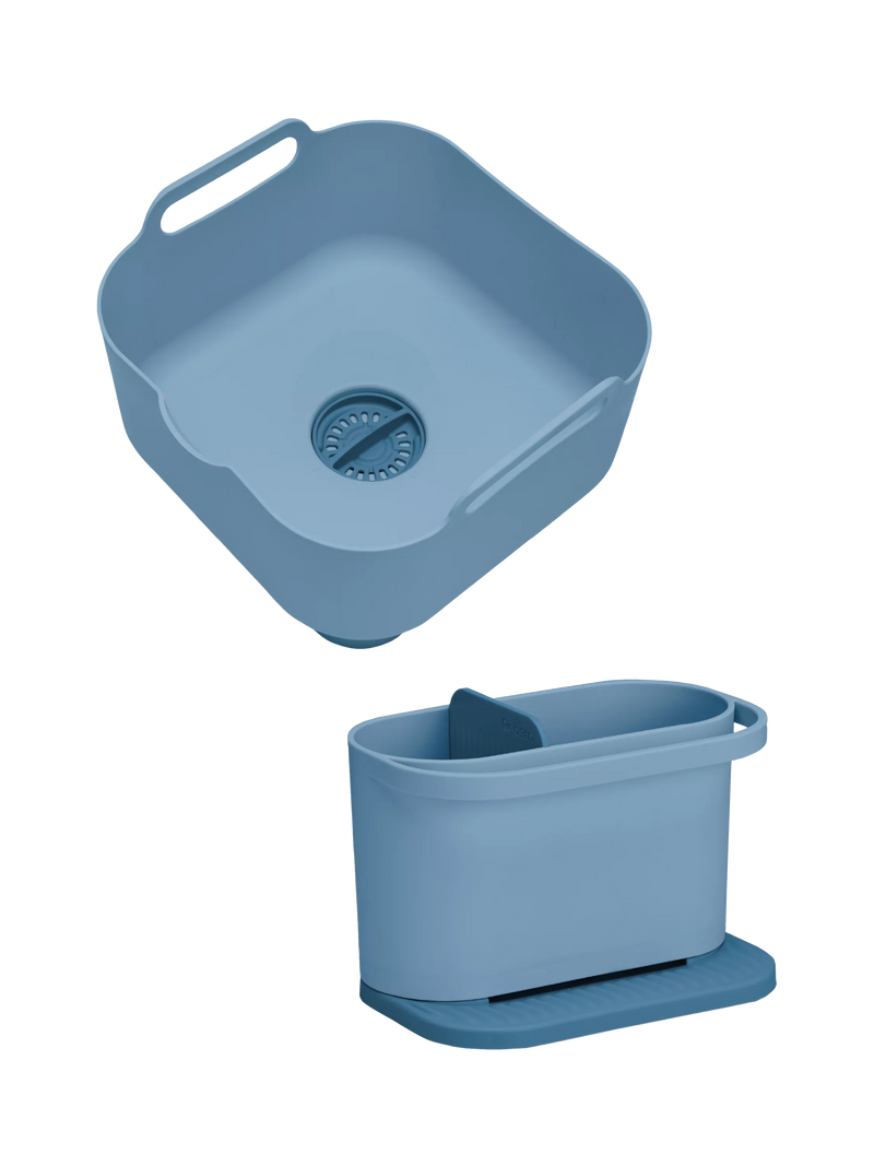 ReBorn washing up bowl and sink tidy set deep blue - British product
