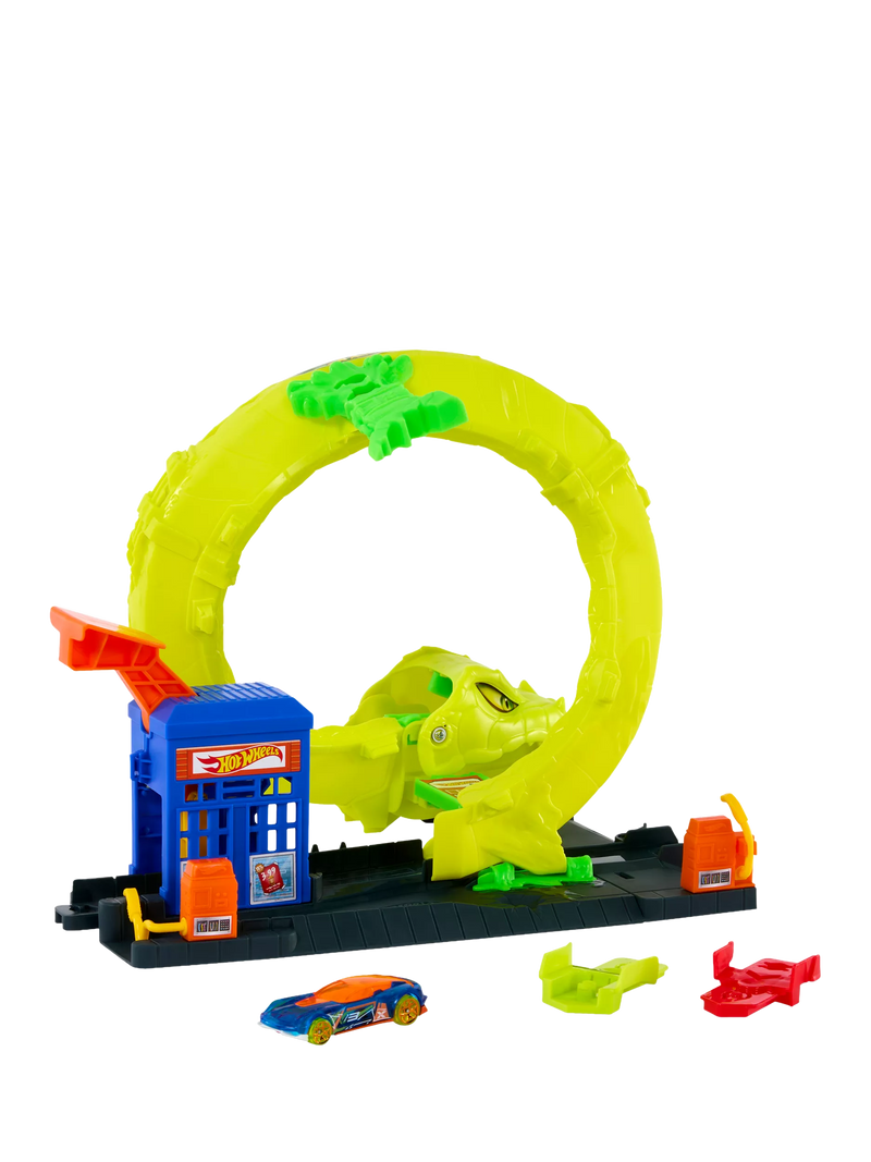 Hot Wheels Snake Spiral Attack playset petrol station - British product