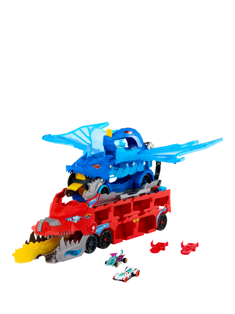 Hot Wheels Ultimate Dragon Hauler toy playset, imported from the UK