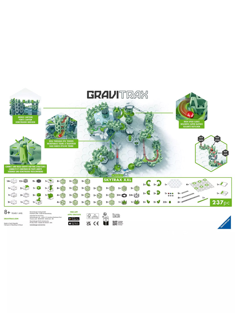 GraviTrax XXL SkyTrax Action Set marble run construction set, UK version