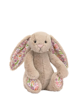 John Lewis Bunny Soft Toy with Cream Bobtail and Floral Printed Ears- Buy online at McGrocer