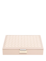 John Lewis Stackers Classic Woven Lid Jewellery Box, Blush Pink- Buy online at McGrocer