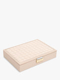 Stackers jewellery box blush pink woven lid, imported from the UK