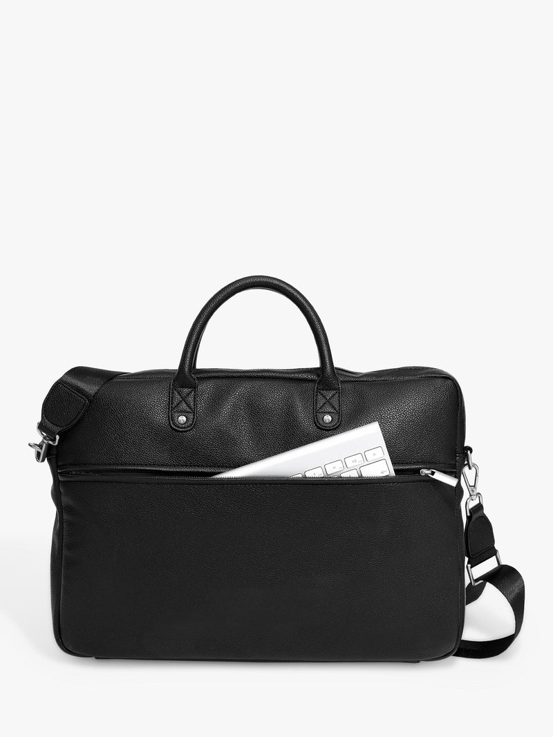 Stackers faux leather laptop bag black, UK version
