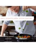 Tefal stainless steel cookware set with removable handles and wok, 18-piece, UK version