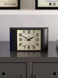 Newgate Clocks Mini Metro analogue mantel clock black - British product