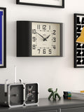 Newgate Clocks Metro square dial analogue wall clock black (British brand)