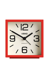 John Lewis Newgate Clocks Mini Cubic Analogue Alarm Clock, Red- Buy online at McGrocer