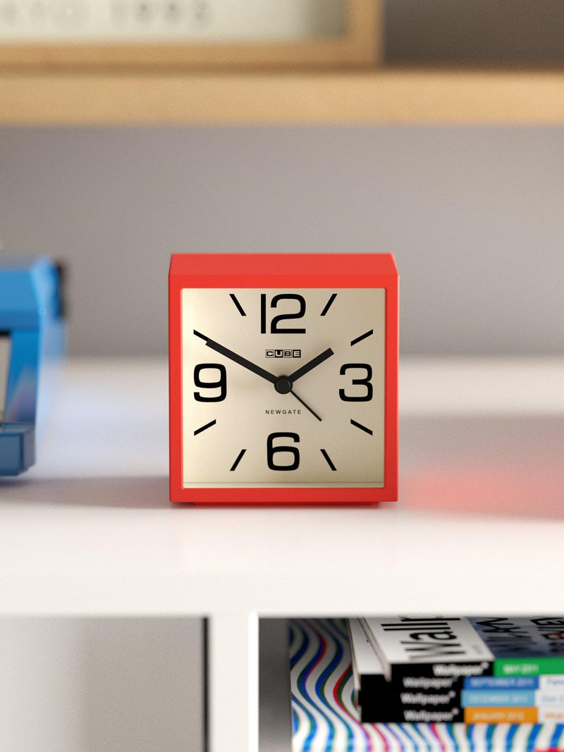 Newgate Clocks Mini Cubic Analogue Alarm Clock, imported from the UK