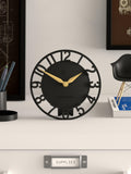 Newgate Timewarp mantel clock in black with gold-tone hands (British brand)