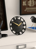 Newgate Timewarp mantel clock in black with gold-tone hands (British brand)