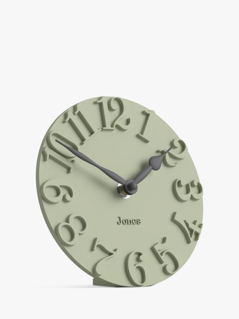 Jones Clocks Hampstead mantel clock desert sage (British brand)