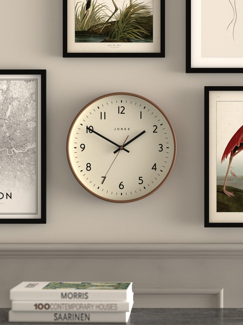 Jones Clocks Jam wall clock mocha 30cm, imported from the UK
