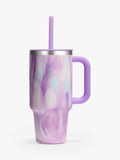 Double-Wall Stainless Steel Travel Tumbler 946ml with Jellyfish Swirl Design