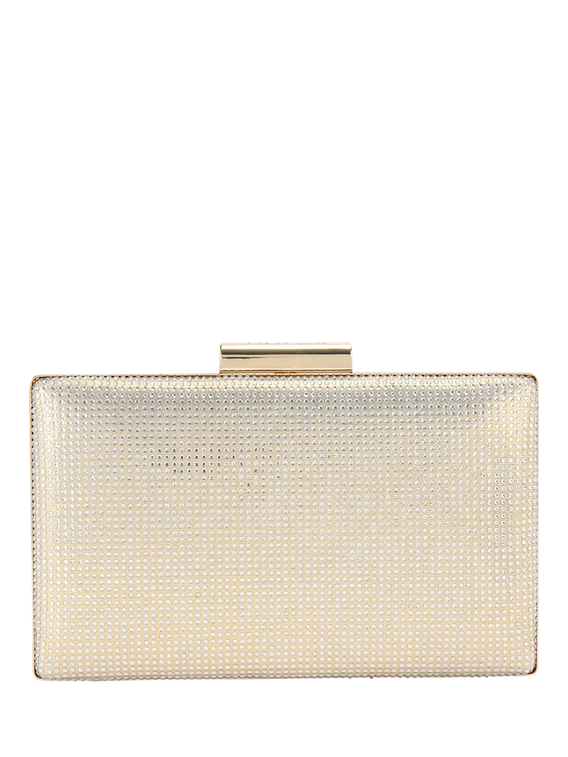 Carvela Aintree embellished clutch bag gold (British brand)