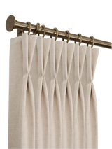 John Lewis John Lewis Select Classic Curtain Pole with Rings and Disc Finial Wall Fix 25mm Diameter- Buy online at McGrocer