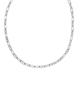 John Lewis Emporio Armani Men's Twisted Link Chain Necklace, Silver- Buy online at McGrocer