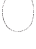 Emporio Armani twisted link chain necklace 52.5cm silver, imported from the UK