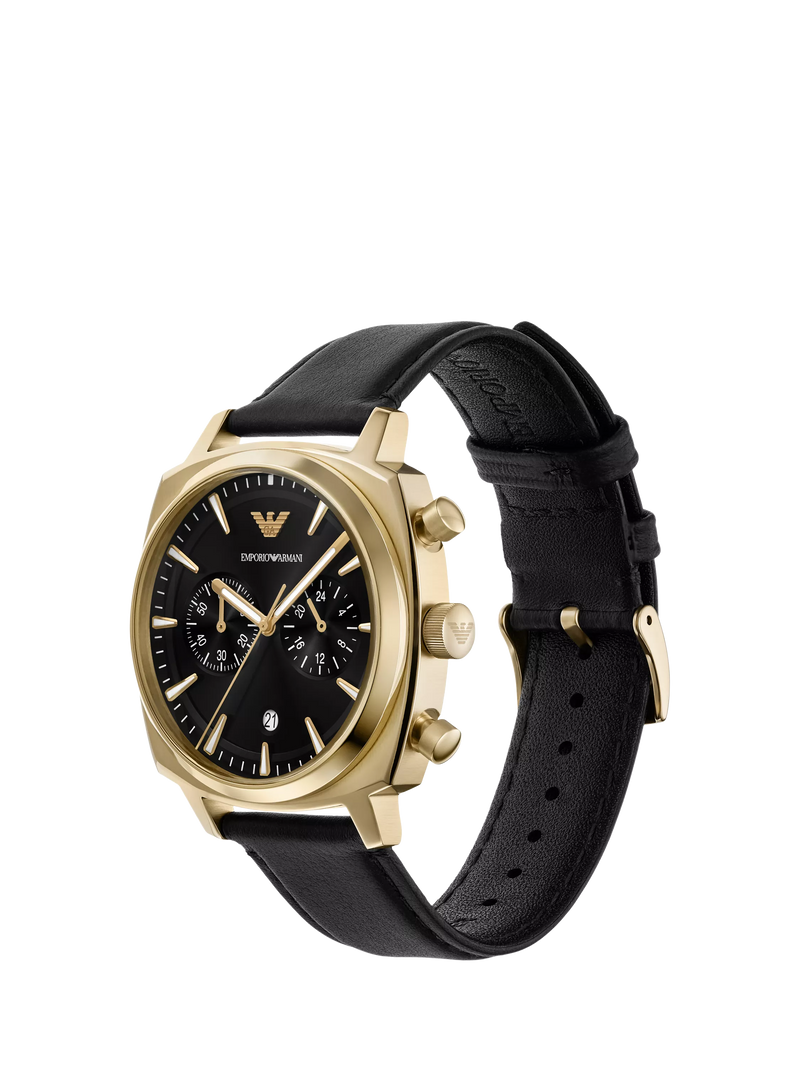 Emporio Armani chronograph watch black 40mm - British product