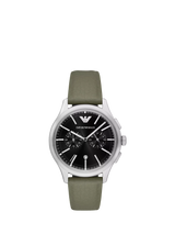 John Lewis Emporio Armani Men's Stainless Steel Mirum Strap Chronograph Watch Green 42mm- Buy online at McGrocer