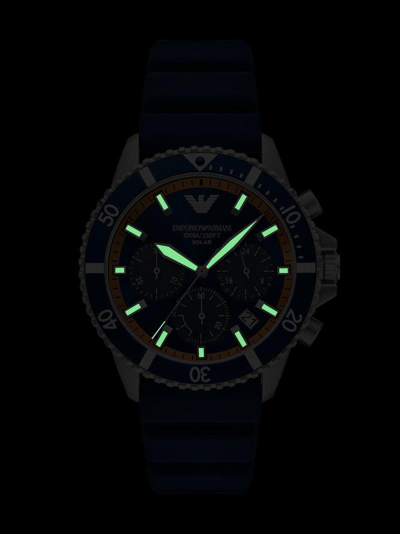 Emporio Armani World Explorer solar chronograph watch 43mm (British brand)