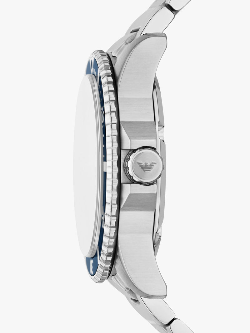 Emporio Armani World Explorer solar watch blue dial steel bracelet - British product