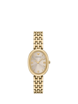 John Lewis Emporio Armani Women's Oval Bracelet Strap Watch, Gold, 34mm- Buy online at McGrocer