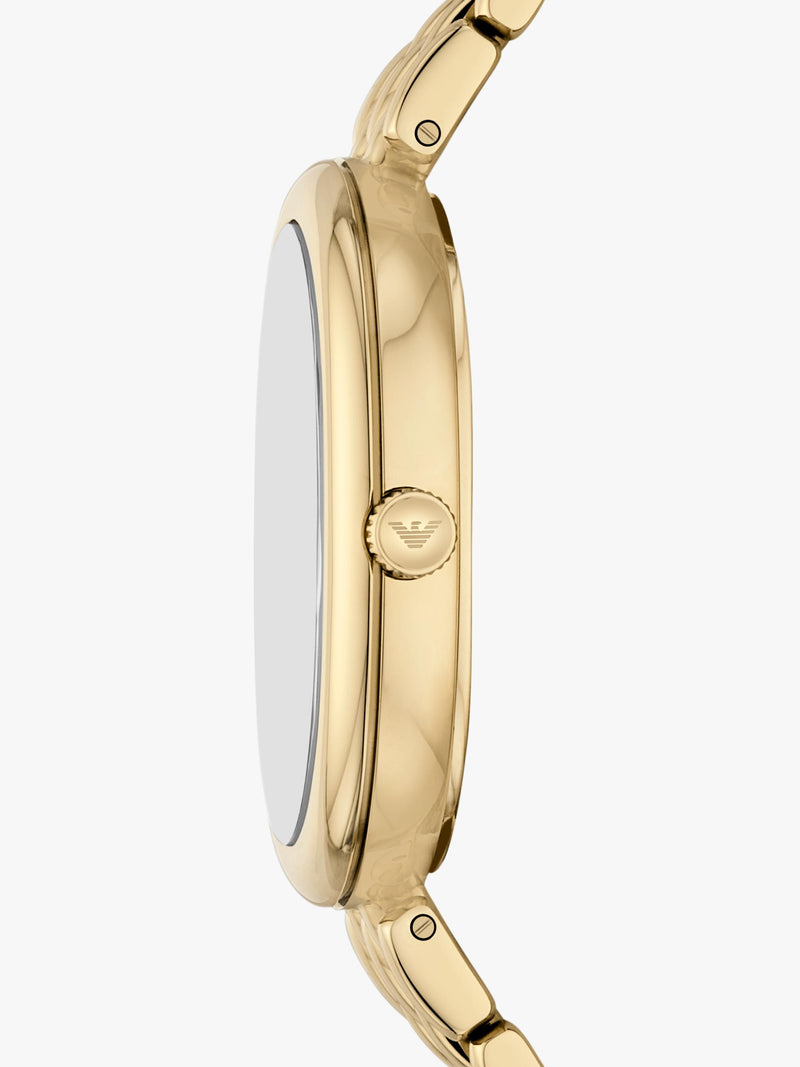 Emporio Armani oval gold-tone watch 34mm - British product