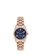John Lewis Michael Kors MK4926 Lexington Lux Women's Bracelet Strap Watch, Blue- Buy online at McGrocer