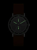 Skagen men's watch round leather strap grey dial 40mm, imported from the UK