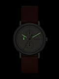 Skagen men's leather strap watch white dial 40mm, imported from the UK