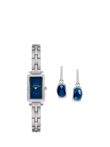 John Lewis Skagen SKW1157 Women's Watch and Earrings Gift Set, Blue- Buy online at McGrocer