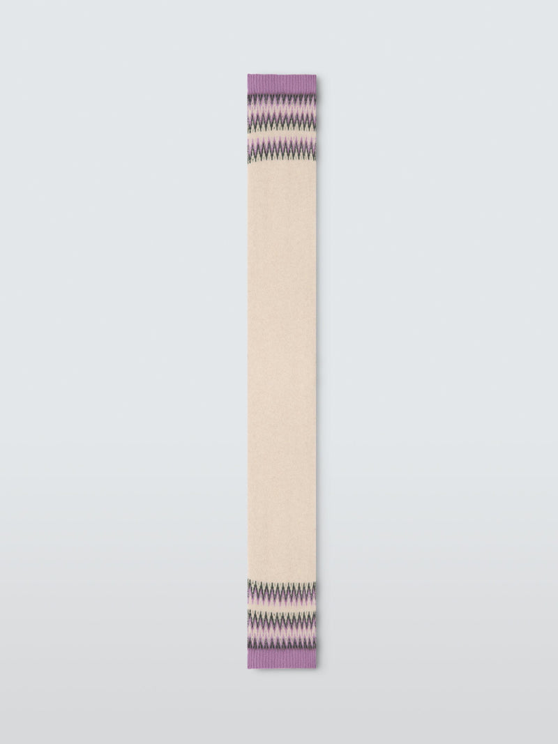 John Lewis Fairisle wool blend scarf 200x35cm - British product
