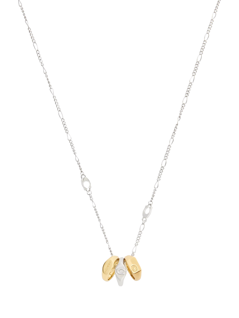 Coach Mixed Signet Rondelle Pendant necklace two-tone - British product