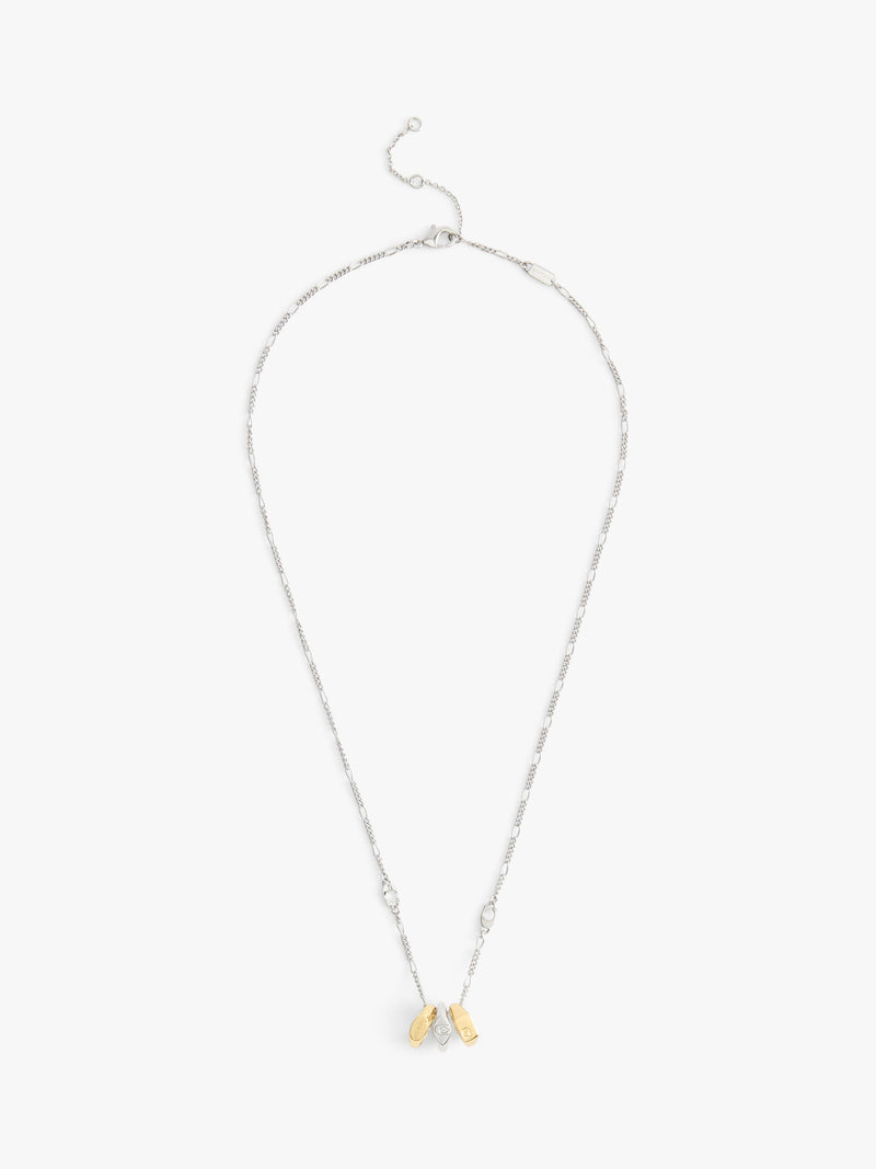 Coach Mixed Signet Rondelle Pendant necklace two-tone - British product
