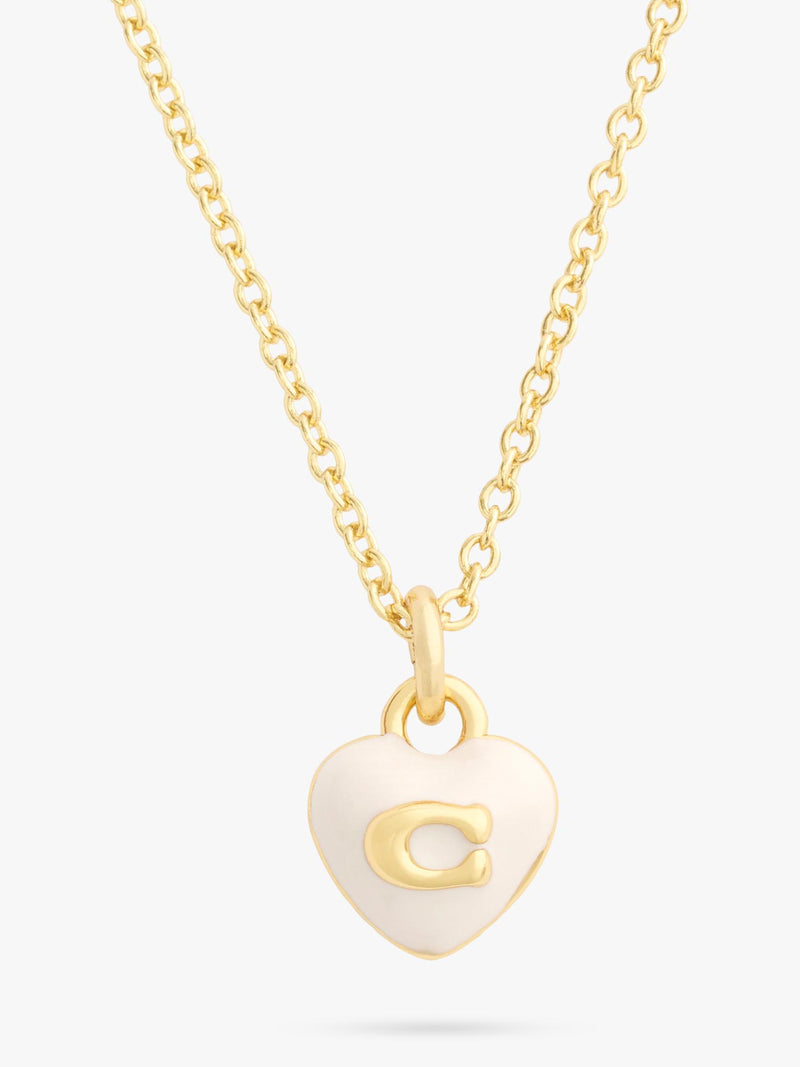 Coach enamel heart necklace gold pendant (British brand)