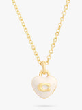 Coach enamel heart necklace gold pendant (British brand)