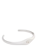 Coach Signet Sculpted C Open Cuff, Rhodium