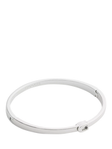 John Lewis Coach Sculpted C Hinged Bangle, Rhodium- Buy online at McGrocer