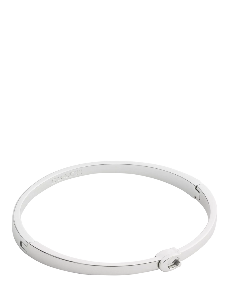 Coach silver rhodium plated bangle with C hardware - British product