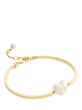 Coach heart charm cuff bracelet in gold with enamel - British product