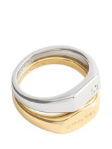 John Lewis Coach Signet Ring Set Twotone Size O- Buy online at McGrocer