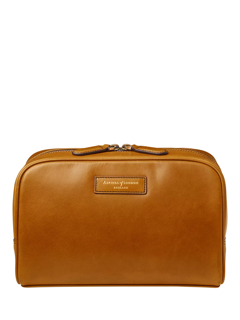 Aspinal of London leather cosmetic case Chestnut - British product