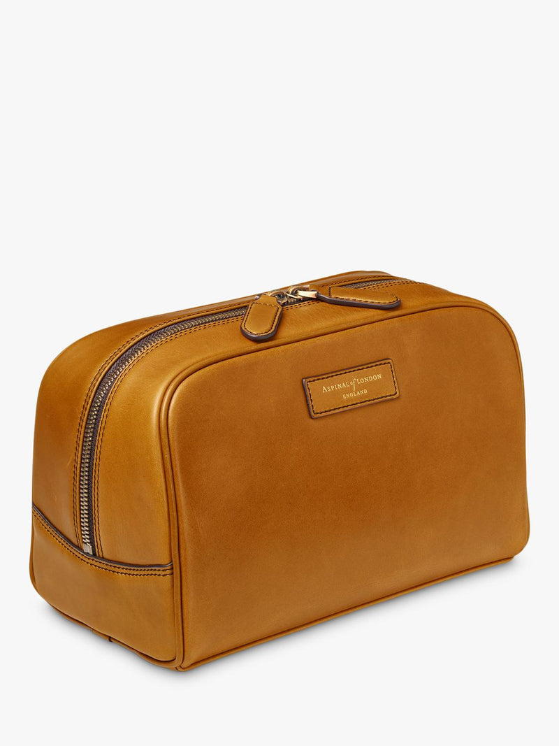 Aspinal of London leather cosmetic case Chestnut - British product