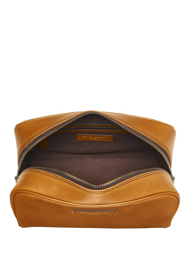 Aspinal of London leather cosmetic case Chestnut - British product