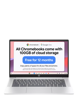 John Lewis HP Chromebook 14a-nf0003na Laptop, Intel N100, 8GB RAM, 128GB, 14 Full HD, Glacier Silver- Buy online at McGrocer