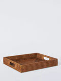 John Lewis rattan handled tray in natural finish (British brand)