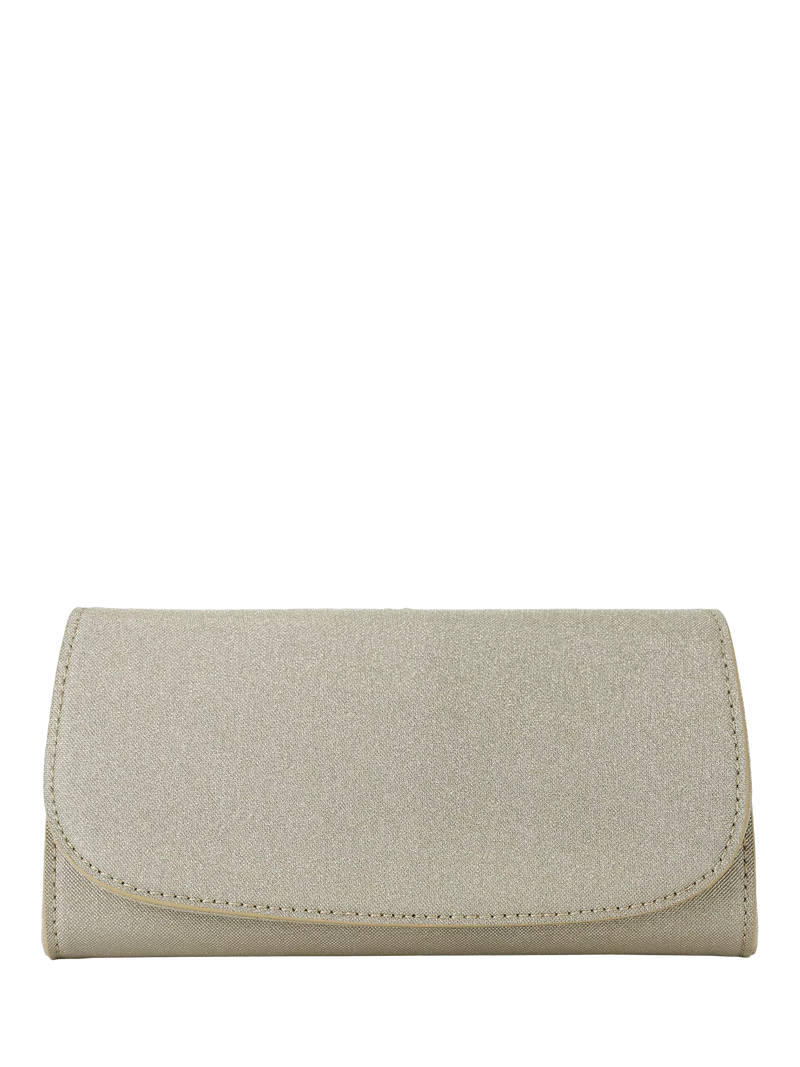 KG Kurt Geiger glittery gold clutch bag (British brand)